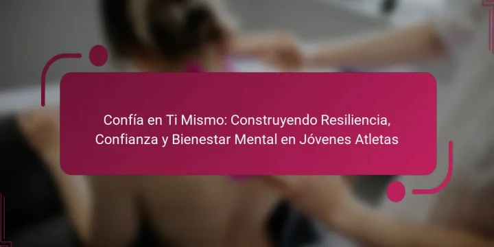 Confía en Ti Mismo: Construyendo Resiliencia, Confianza y Bienestar Mental en Jóvenes Atletas