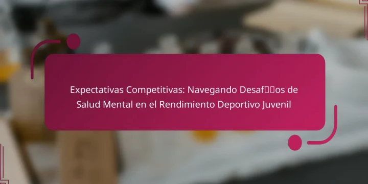 Expectativas Competitivas: Navegando Desafíos de Salud Mental en el Rendimiento Deportivo Juvenil