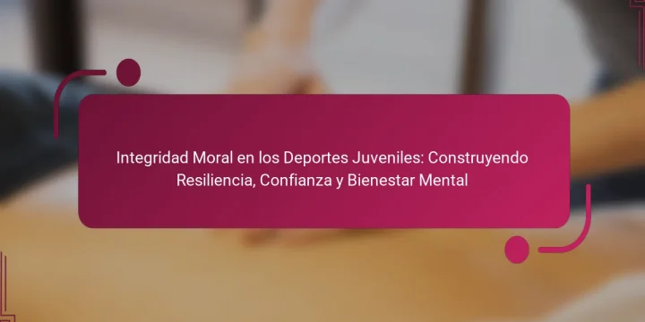 Integridad Moral en los Deportes Juveniles: Construyendo Resiliencia, Confianza y Bienestar Mental